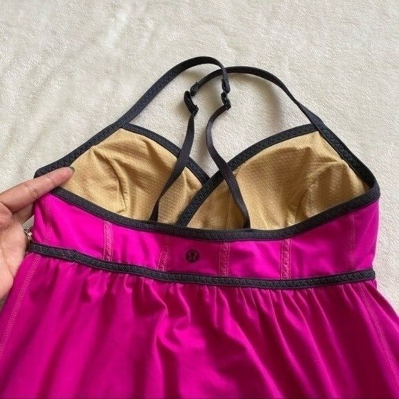 Lululemon Rehearsal Tank Built in Bra Paris Pink Size 4 - Picture 10 of 12